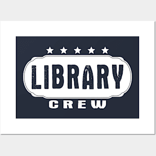 Librarian Typography White Library Crew Posters and Art